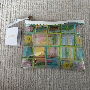 Lilly Pulitzer Beach Day Pouch With Accessories - Sun Tiles Home Pattern - NWT